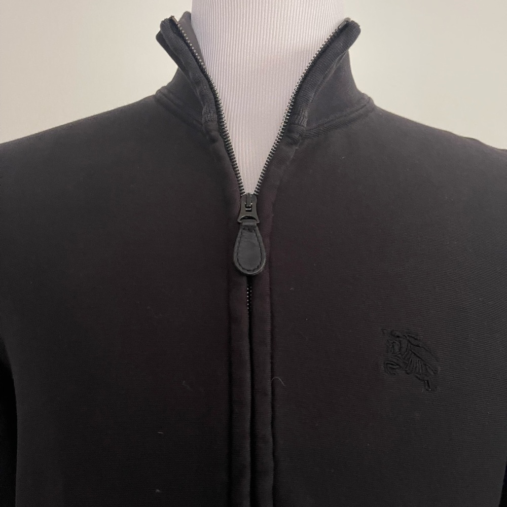 Burberry Mens Black Nova Check Full-Zip Jacket